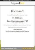 Microsoft Power Platform Developer Associate Certification - Prepare4test provides PL-400 Dumps