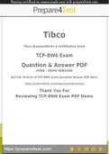 TIBCO Certified Professional Certification - Prepare4test provides TCP-BW6 Dumps