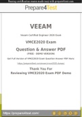 Veeam Certified Engineer Certification - Prepare4test provides VMCE2020 Dumps