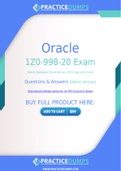 Oracle 1Z0-998-20 Dumps - The Best Way To Succeed in Your 1Z0-998-20 Exam