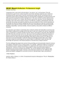NR391 Week 8 Reflection&colon; Professional Insight