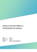 Moduleopdracht recruitment & personeelsplanning afgerond met een 8.5 inclusief feedback NCOI