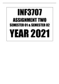  INF3707 - Database Design And Implementation Assignment 02 Semester 01 & Semester 02 Year 2021