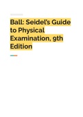 Ball: Seidel’s Guide to Physical Examination, 9th Edition