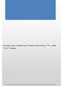 Introduction-Maternity PediatricNursing-7th-Leifer TEST BANK