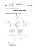 ASU Chem 233 Exam 4