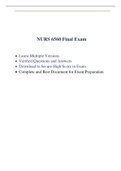 NURS 6560 Final Exam (2 Versions, 200 Q & A, Latest-2021) / NURS 6560N Final Exam / NURS6560 Final Exam / NURS6560N Final Exam |Verified Q & A, Already Graded A|