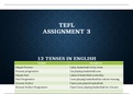 ENGLISH 101&colon; TEFL ASSIGNMENT  &colon; TENSES