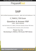 SAP ABAP with SAP NetWeaver 7.50 Certification - Prepare4test provides C_TAW12_750 Dumps