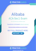 Alibaba ACA-Sec1 Dumps - The Best Way To Succeed in Your ACA-Sec1 Exam