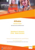 ACA-Sec1 Exam Questions - Verified Alibaba ACA-Sec1 Dumps 2021