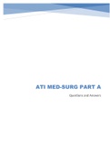 ATI MED-SURG PART A (Questions and Answers)