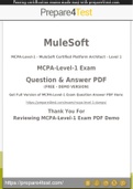 MuleSoft Certified Platform Architect Certification - Prepare4test provides MCPA-Level-1 Dumps