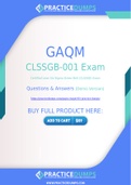 GAQM CLSSGB-001 Dumps - The Best Way To Succeed in Your CLSSGB-001 Exam