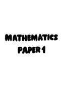 Grade 12 Mathematics Paper 1 Notes