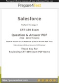 Salesforce Certified Platform Developer Certification - Prepare4test provides CRT-450 Dumps