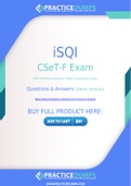 iSQI CSeT-F Dumps - The Best Way To Succeed in Your CSeT-F Exam