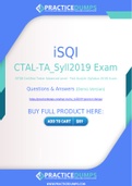 iSQI CTAL-TA_Syll2019 Dumps - The Best Way To Succeed in Your CTAL-TA_Syll2019 Exam