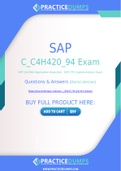 SAP C_C4H420_94 Dumps - The Best Way To Succeed in Your C_C4H420_94 Exam