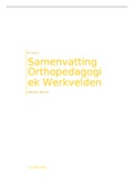Samenvatting Orthopedagogiek: Werkvelden (P0U13a)