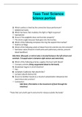 TEAS TEST 6 Teas Test Science Questions And Answers&lpar; Complete Solution Rated A&rpar;
