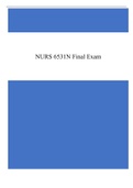 NURS 6531N Final Exam (Version 2) ; Questions and Answers