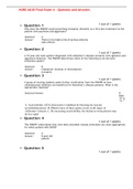 NURS 6630 Final Exam 4 - Question and Answers &lpar;LATEST&rpar;