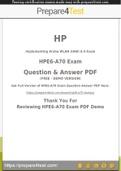 HP Aruba Certification - Prepare4test provides HPE6-A70 Dumps