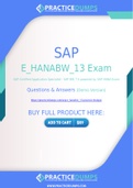 SAP E_HANABW_13 Dumps - The Best Way To Succeed in Your E_HANABW_13 Exam