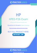 HP HPE0-P26 Dumps - The Best Way To Succeed in Your HPE0-P26 Exam