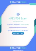 HP HPE2-T36 Dumps - The Best Way To Succeed in Your HPE2-T36 Exam