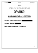 OPM1501-assignment 2 -83%