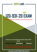 New Oracle 1Z0-931-20 Dumps - Outstanding Tips To Pass Exam