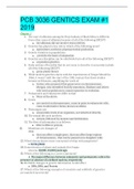 PCB 3036 GENTICS EXAM &num;1 2019