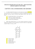 CHAPTER 04  DNA, CHROMOSOMES, AND GENOMES MOLECULAR BIOLOGY OF THE CELL, SIXTH EDITION BRUCE ALBERTS TEST BANK QUESTIONS WITH ANSWER KEY