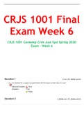 CRJS 1001 Final Exam (CORRECT ANSWERS)