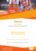 SAP-C01 Exam Questions - Verified Amazon SAP-C01 Dumps 2021