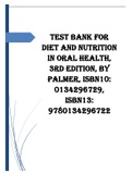 Diet and Nutrition in Oral Health 3e by Palmer