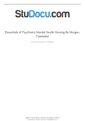 Essentials of Psychiatric Mental Health Nursing&colon; Concepts of Care in Evidence-Based Practice 8th edition Morgan&comma; Townsend Test Bank