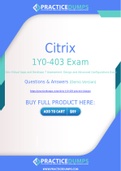 Citrix 1Y0-403 Dumps - The Best Way To Succeed in Your 1Y0-403 Exam