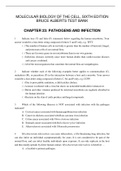 CHAPTER 23 PATHOGENS AND INFECTION _ MOLECULAR BIOLOGY OF THE CELL, SIXTH EDITION BRUCE ALBERTS TEST BANK QUESTIONS WITH ANSWER KEY