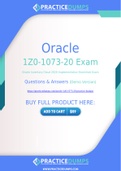 Oracle 1Z0-1073-20 Dumps - The Best Way To Succeed in Your 1Z0-1073-20 Exam