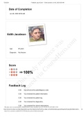 VSIM 3 Josephine Morrow Diagnosis&colon; Venous stasis ulcer Feedback Log &semi; Score 100&percnt;