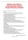 Understanding Medical-Surgical Nursing 6th Edition by Williams Test Bank