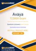 Avaya 72300X Dumps - You Can Pass The 72300X Exam On The First Try