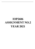 IOP2606 ASSIGNMENT NO.2 YEAR 2021 SUGGESTED SOLUTIONS
