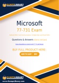 Microsoft 77-731 Dumps - You Can Pass The 77-731 Exam On The First Try