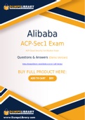 Alibaba ACP-Sec1 Dumps - You Can Pass The ACP-Sec1 Exam On The First Try