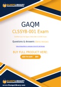 GAQM CLSSYB-001 Dumps - You Can Pass The CLSSYB-001 Exam On The First Try