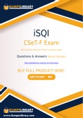 iSQI CSeT-F Dumps - You Can Pass The CSeT-F Exam On The First Try